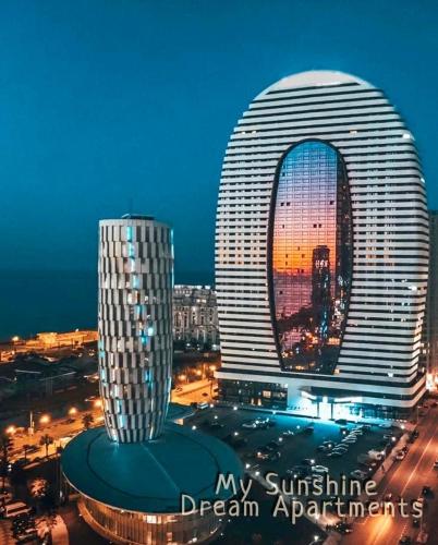 a rendering of my sunshine dream apartments at night at My Sunshine Apartments in Batumi in Batumi