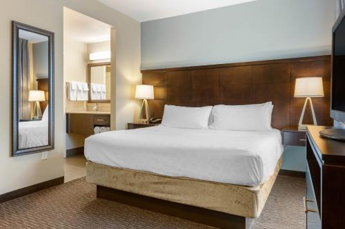 Ένα ή περισσότερα κρεβάτια σε δωμάτιο στο Staybridge Suites St. Petersburg FL by IHG