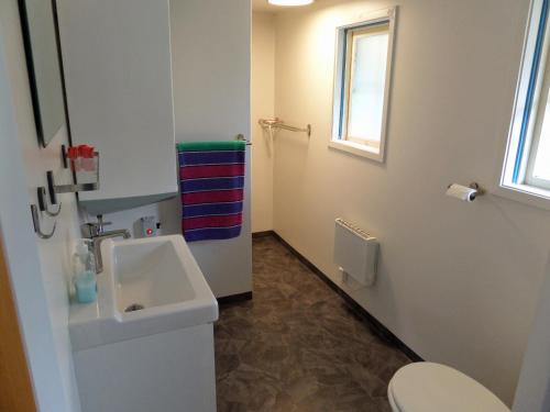 La salle de bains est pourvue de toilettes et d'un lavabo. dans l'établissement Sifferbo Stugby, à Sifferbo