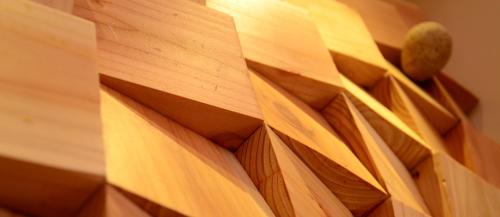 a close up of a piece of wood at Amarras in Villa Pehuenia