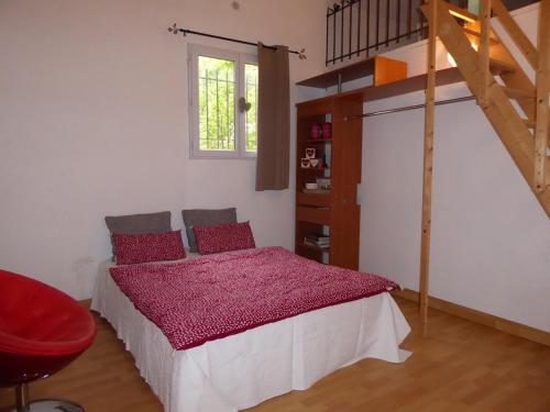 Llit o llits en una habitació de Cabanon Gégé