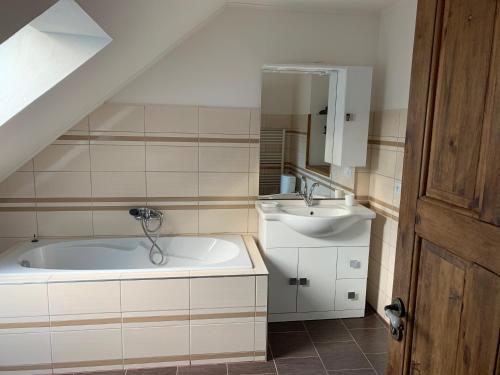 Vannituba majutusasutuses Apartmán Stodola