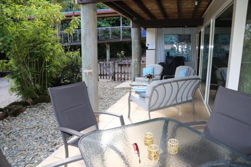 Χώρος καθιστικού στο Licuala Lodge