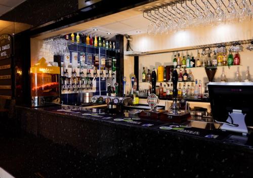 The lounge or bar area at King Charles Hotel 