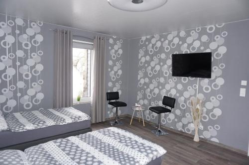 Postel nebo postele na pokoji v ubytování Tolle Mittelgeschosswohnung