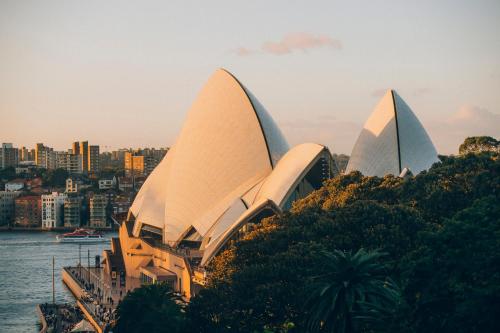 a view of the sydney opera house and the city at Pullman Quay Grand Sydney Harbour in Sydney