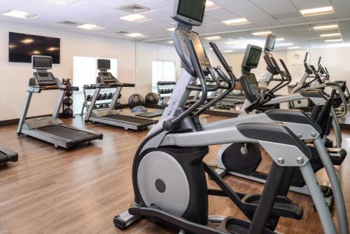 a gym with treadmills and elliptical machines at Holiday Inn Express & Suites Alachua - Gainesville Area by IHG in Alachua