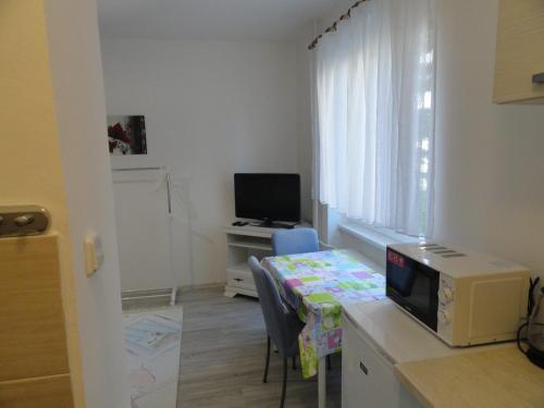 TV a/nebo společenská místnost v ubytování Apartmán Sluka