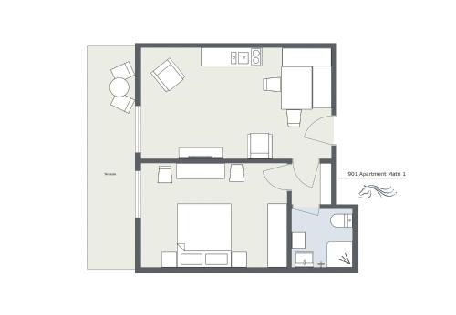 a floor plan of a house at Apartmenthaus Matri by Pferd auf Wolke in Wald am Arlberg
