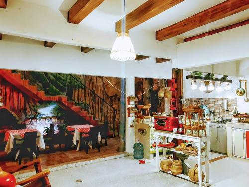 Hostal Solsticio Guajiroにあるレストランまたは飲食店