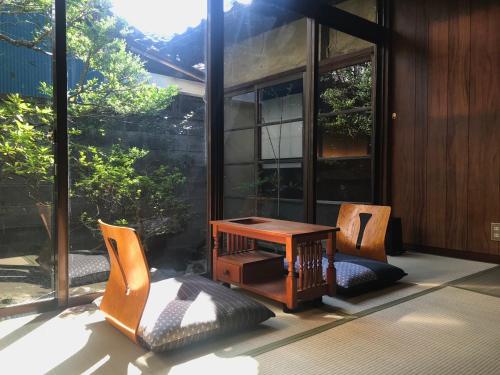 Patio nebo venkovní prostory v ubytování 売薬宿屋山キ HH4x