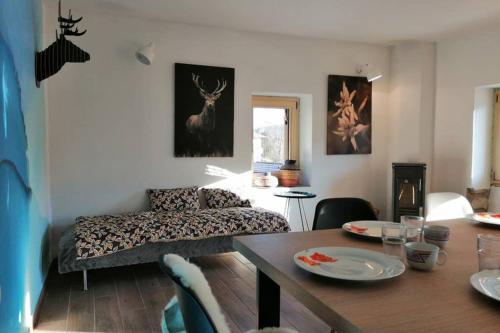 Χώρος καθιστικού στο Hiša Pri Koritu - Apartma Matajur