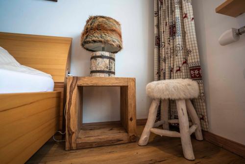 Cama o camas de una habitación en Ferienwohnung Linderspitzblick