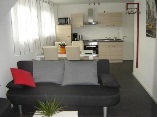Kuchyň nebo kuchyňský kout v ubytování Murthum Gästeappartments