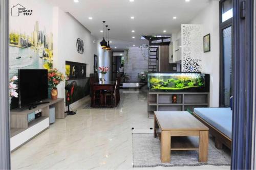 Χώρος καθιστικού στο F.Home Modern & Art 3BR Near My Khe Beach