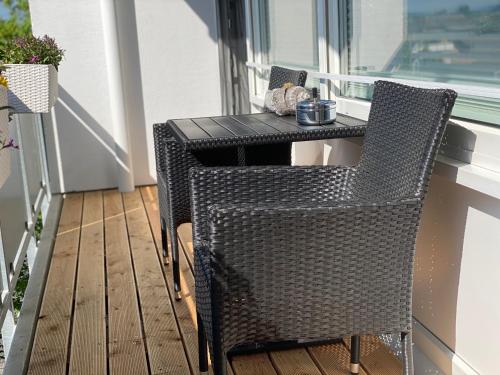 Μπαλκόνι ή βεράντα στο Apartment mit Sonnenbalkon und NETFLIX im Zentrum