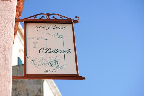 a sign on the side of a building at O' Lattariello in Amalfi