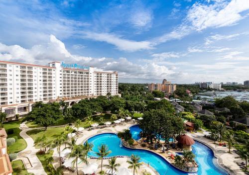an aerial view of a resort with a pool at Jpark Island Resort & Waterpark Cebu in Mactan