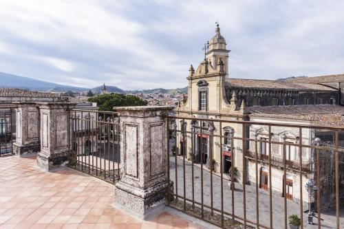 a view from the balcony of an old building at Etnaglossa in Linguaglossa