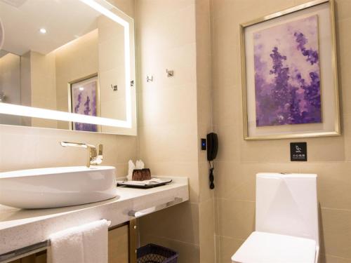 Lavande Hotel Qijiang High-speed Railway Station tesisinde bir banyo