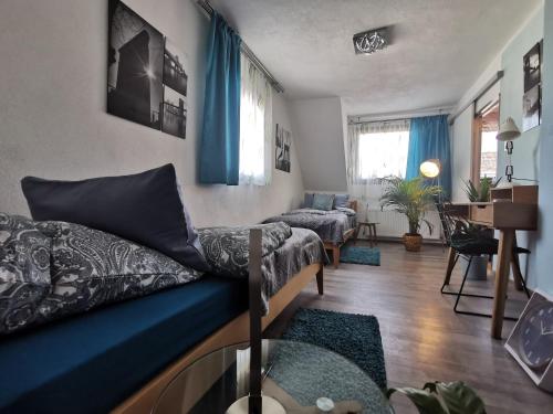 Ruang duduk di Ferienhaus am Mattheiser Wald