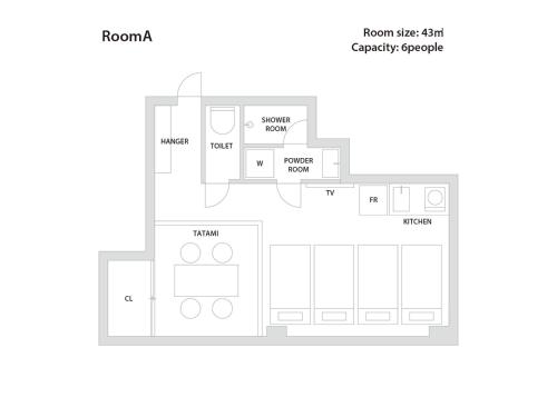 a floor plan of a condo at BEYOND HOTEL Takayama 3rd in Takayama