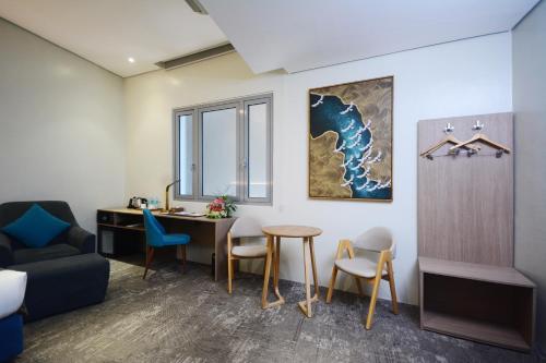 Χώρος καθιστικού στο Blue Lotus Hotel