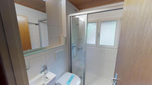 ブラッテン・バイ・ナータースにあるFelsheim FH0のバスルーム(シャワー、トイレ、シンク付)