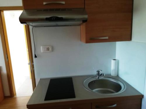 Kuchyň nebo kuchyňský kout v ubytování Prenočišča Iris