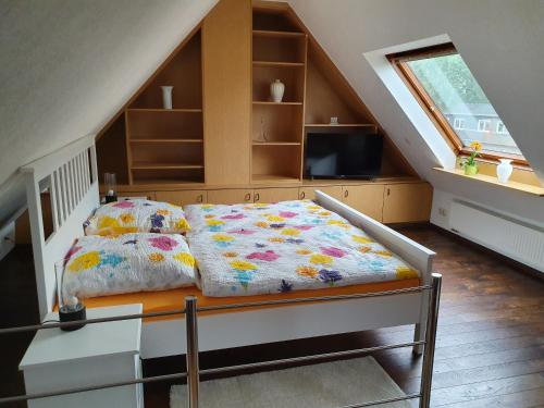 Ένα ή περισσότερα κρεβάτια σε δωμάτιο στο Apartment Binnenhafen