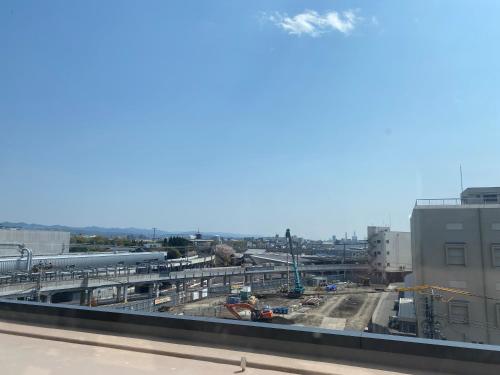 a view of a construction site from a building at Hotel Emion Kyoto in Kyoto