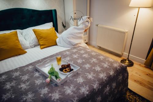 Cama o camas de una habitación en Apartament Ambasada