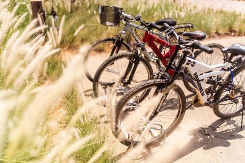 two bikes parked next to each other on a trail at Roukh Kiri Khaoyai, The Centara Collection in Pak Chong