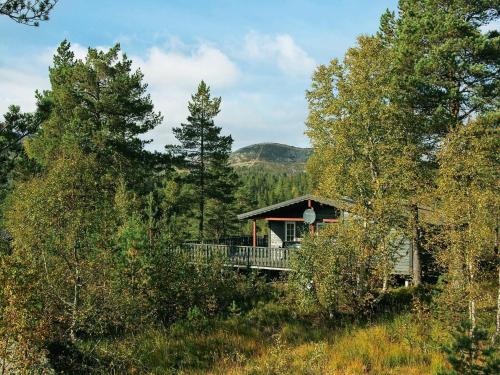 a house in the middle of a hill with trees at 8 person holiday home in SERAL in Hamkoll