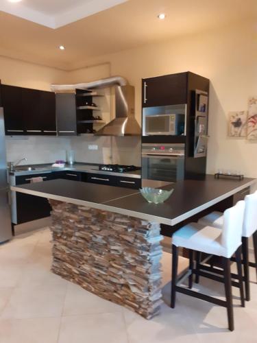 Dapur atau dapur kecil di Mónika Apartman (Tapolca)