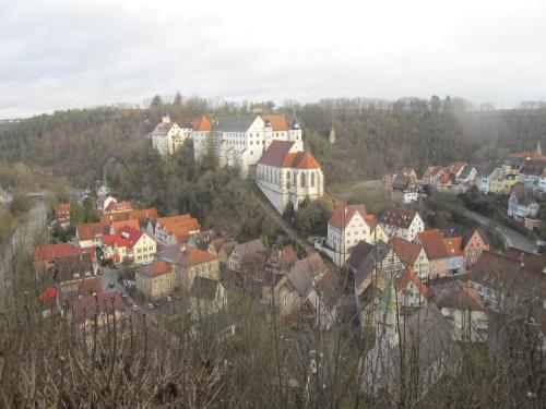 a group of houses and buildings in a town at Gasthaus Römer in Haigerloch