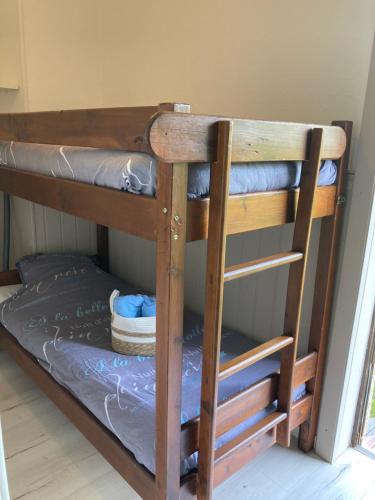 a couple of bunk beds in a room at Appartements La Durance et L'Helpe in Embrun