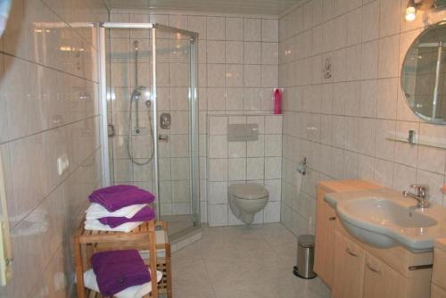 Koupelna v ubytování Ferienwohnung Hirtreiter