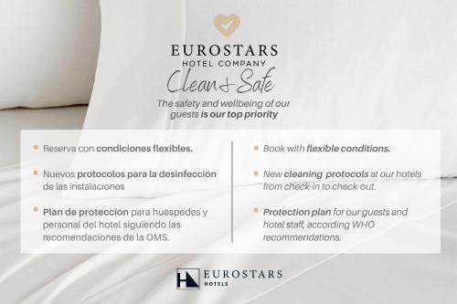 Certificado, premio, señal o documento que está expuesto en Eurostars Hotel Real