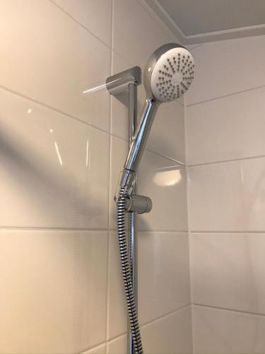 a shower with a shower head in a bathroom at Chalet Emlidanasy in Earnewâld