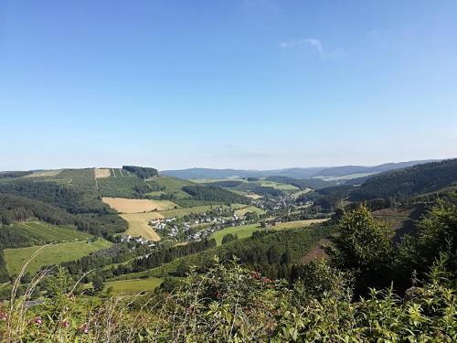 a view from the top of a hill at Ferienwohnung Sauerland Fernblick in Olsberg