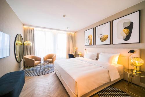 Postel nebo postele na pokoji v ubytování Radisson Blu Hotel Sopot