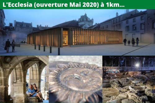 a collage of pictures of a building and a collage of photographs at Aurel's & Jul's Location-Luxeuil Meublés pour Professionnels Curistes et Touristes in Luxeuil-les-Bains