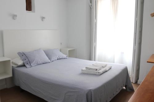 a bedroom with a bed and a dresser at Hostal La Zona in Madrid