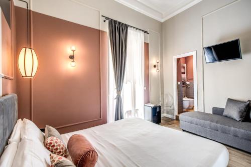 Cama o camas de una habitación en Trevispagna Charme