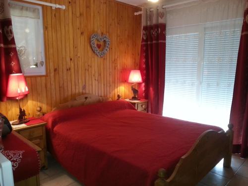 Postel nebo postele na pokoji v ubytování Chalet 126 m² PRALOUP