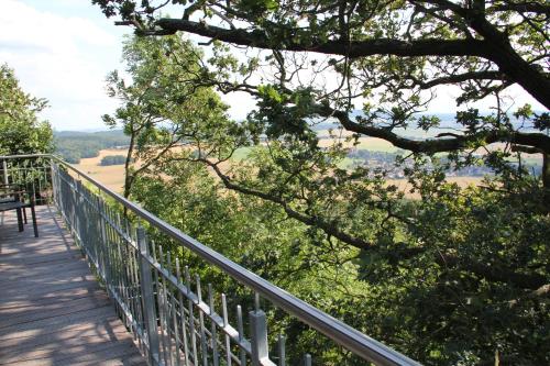 a view from the top of the observation deck at Berghäusel in Löbau
