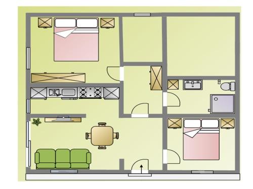 Planimetria di Apartments Nac Bovec