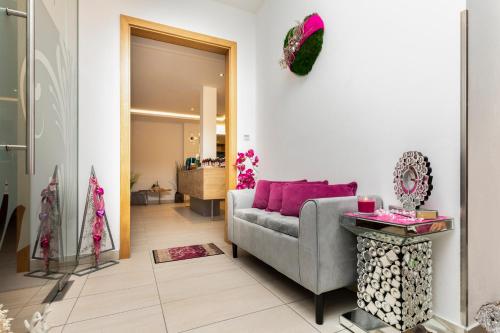 a living room with a couch and a table at Enjoy The Alps in Flachau