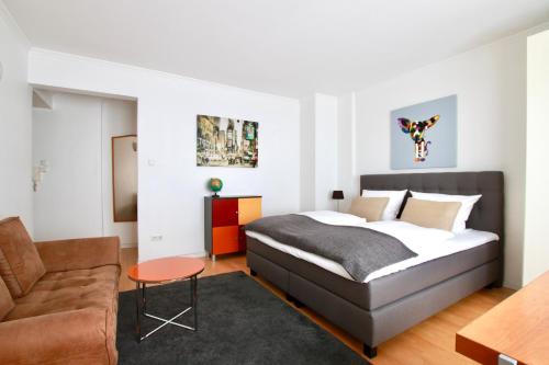 Χώρος καθιστικού στο Arthouse Apartments im Belgischen Viertel